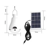 Bec LED Solar 10W CcLamp CL 028MAX, IP44, Alb, Senzor Lumina, Fixare, Panou Solar 6V 1.2W, Autonomie 7h