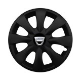 Set 4 capace roti potrivite jantelor de 15 (R15) inchi compatibile DACIA, Model - 316 Black Edition