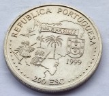 441. Moneda Portugalia 200 escudos 1999 (Brasil)