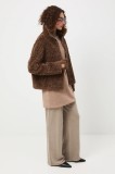 Medicine geaca culoarea maro, de tranzitie, oversize