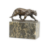 Pantera- statueta din bronz pe soclu din marmura YY-120, Animale