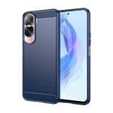 Husa Techsuit Carbon Silicone Albastra pentru Honor 90 Lite - Protectie Antishock, Flexibila