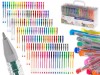 Set 140 piese, Pixuri cu gel multicolor cu sclipici (glitter), AVEX