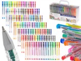 Set 140 piese, Pixuri cu gel multicolor cu sclipici (glitter), AVEX