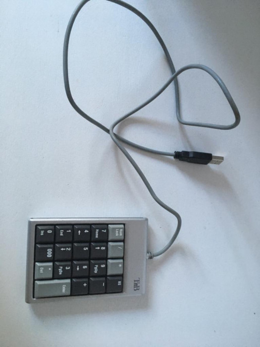 * Bloc numeric keyboard independent TnB pentru computer, intrare USB