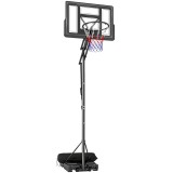SPORTNOW Coș de Baschet Reglabil 235-305cm, Rezistent la Impact, Negru | Aosom Romania