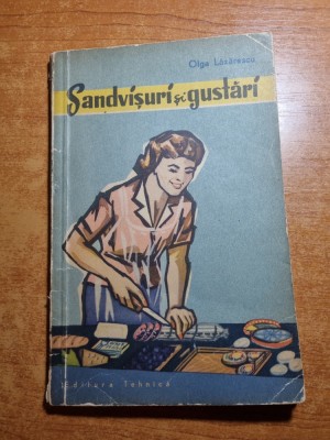 carte de bucate - sandvisuri si gustari - din anul 1964 foto