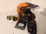 Cumpara ieftin Set casca enduro+Ochelari+Manusi+Cagula marimea S(55-56 cm)