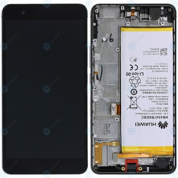 Huawei Honor 6 Plus (PE-L00) Capac frontal modul display + LCD + digitizer + baterie negru 02350FXQ foto