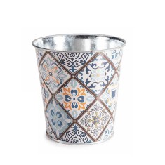 Ghiveci flori metal multicolor Majolica II &Oslash; 10 cm x 10 H