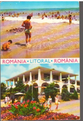 CPI B12826 CARTE POSTALA - MANGALIA SUD. PLAJA, RESTAURANT &amp;quot;CAZINO&amp;quot; foto