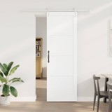 Ușa glisantă cu set de accesorii Alb 78x232 cm Lemn masiv din pin