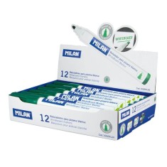 Set 12 Markere MILAN Verzi Pentru Tabla Magnetica, Marker, Marker Verde, Markere Verzi, Marker cu Cerneala Verde, Marker Nepermanent Tabla, Markere Ne foto