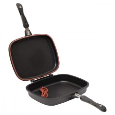Tigaie teflonata doubletta tip grill dreptunghiulara, Original Magic 32 cm