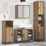 vidaXL Set de mobilier pentru baie Pe perete 4 pcs stejar artizanal 3402352