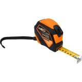 Ruleta din otel 7,5 m x 25 mm cu autoblocare, buton stop si magnet