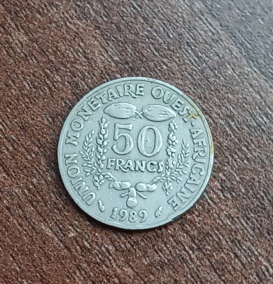 C50 - Moneda foarte veche - Africa de Vest - 50 franci - 1989 foto