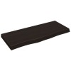 Blat de masa maro 100x40x(2-6) cm, lemn masiv stejar tratat