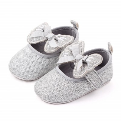 Pantofiori sidefati pentru fetite - Fluturas (Marime Disponibila: 6-9 luni foto