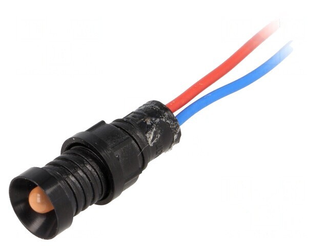 Lampă LED portocalie 12V &Oslash;11mm