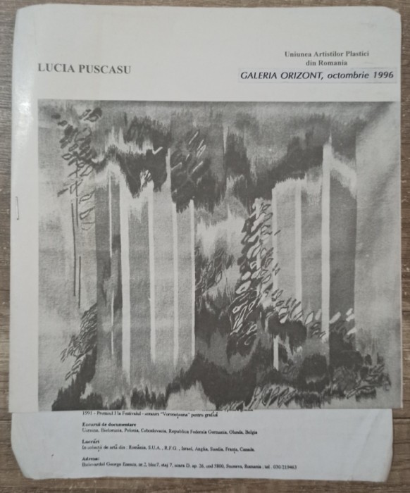 Pliant expozitie Lucia Puscasu 1996