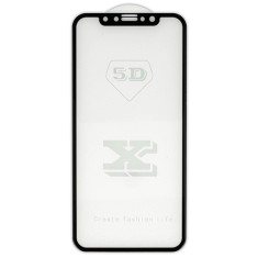 Folie de protectie din sticla securizata curbata iPhone X pentru tot ecranul 5D FULL GLUE, Neagra
