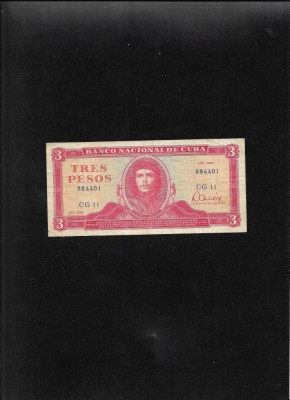Cuba 3 pesos 1985 seria884401 foto