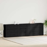 VidaXL Comode 3 pcs Stejar negru Lemn ingineresc
