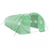Cumpara ieftin Sera cu cadru din otel, verde, 24 m&sup2;, 8x3x2 m