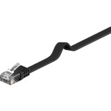 Cablu de retea flat RJ45 UTP cat.6 0.5m Negru, sp6uflat005C