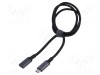 Cablu USB 3.2 Gen 2 USB C 1m negru textil BASEUS