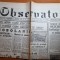 ziarul observator 22 februarie 1990-art. miting de protest sau rebeliune