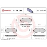 Placute frana Acura Rdx 04.06-12.12; Honda Cr-V 3 (Re) 06.06-, Cr-V 4 (Rm) 01.12-, Cr-V 5 (Rw Rt) 12.16-, Odyssey (Rl1 Ra6 Ra) 09.98-, Odyssey (Rl5), BREMBO