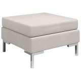 Cumpara ieftin Taburet modular cu pernă, crem, material textil