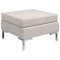 Taburet modular cu pernă, crem, material textil