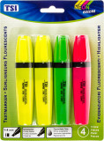 Set 4 markere, culori neon, TSI