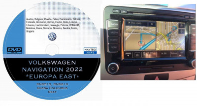 VW Dvd Harti Navigatie Volkswagen SKODA RNS 510 VW Passat CC Tiguan GPS foto