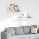 VidaXL Rafturi perete suspendate 2 buc. stejar/alb 80x23,5x3,8 cm, MDF 326580