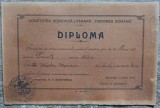 Diploma premiul II, Societatea Sciintifica-Literara Tinerimea Romana 1923