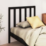 Cumpara ieftin Tăblie de pat, negru, 96x4x100 cm, lemn masiv de pin