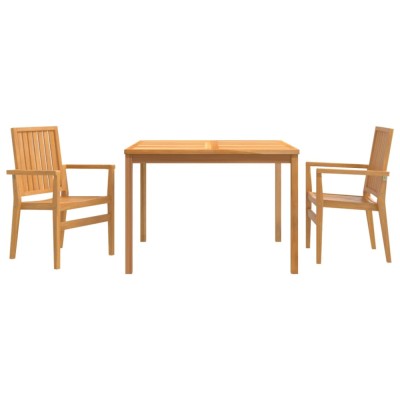 Set mobilier pentru gradina, 3 piese, lemn masiv de tec foto