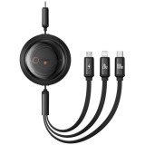 Cablu alimentare si date Baseus Free2Draw, Fast Charging Data Cable,retractabil universal,USB Type-C la USB Type-C,micro USB si Lightning 100W,1.1m,ne