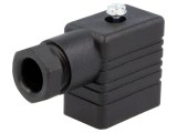 Conector cu Valvă Mufă Format B 10mm Mamă 3-PIN 90&deg;