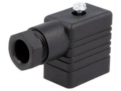 Conector cu Valvă Mufă Format B 10mm Mamă 3-PIN 90&amp;deg; foto
