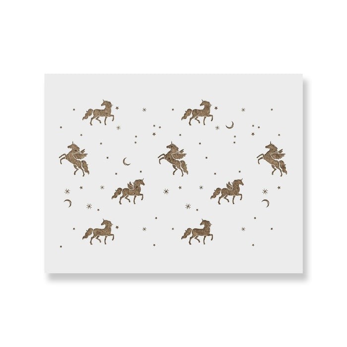 Sablon Perete vopsire, tencuiala 900x600x0.7mm Magical Unicorn Refolosibil, model MXSP7118