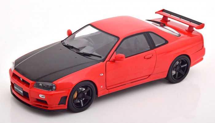 Macheta NISSAN SKYLINE GT-R R34 1999 - Solido, scara 1/18, noua.