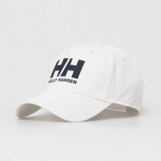 Helly Hansen șapcă de baseball din bumbac HH Ball Cap 67434 001 culoarea bej, cu imprimeu 67434