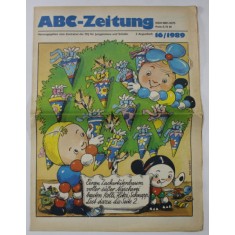 ABC - ZEITUNG , REVISTA PENTRU PIONIERI SI SCOLARI , TEXT IN LIMBA GERMANA , No. 16 , 1989