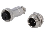 Conector microfon MINI 2 PIN, soclu și mufă
