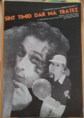 Sunt timid, dar ma tratez afis / poster cinema vintage original foto